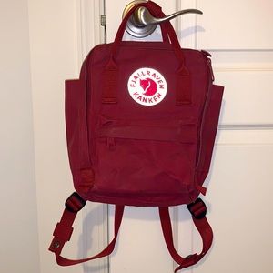 Authentic Fjallraven Kanken Mini Backpack inOx Red